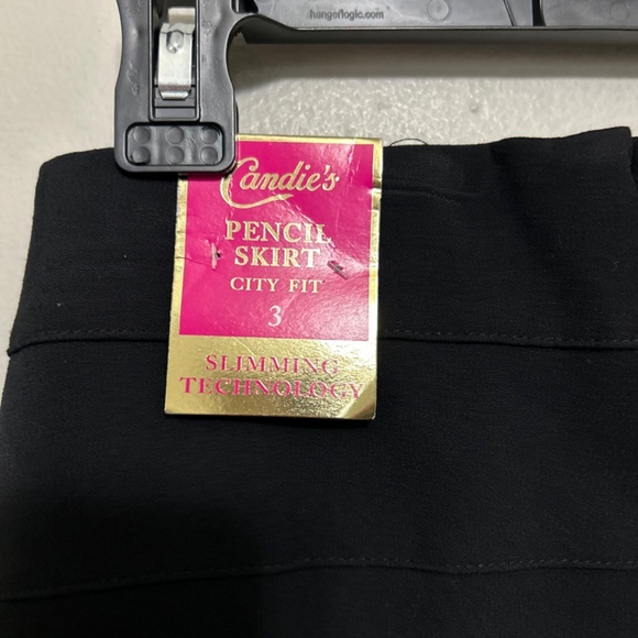 Candie's Women's Pencil Skirt 3 Black NWT Short Casual Party Office Christmas - Picture 4 of 10